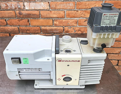 90DAYWARRANTY 220Volt EDWARDS 3 ROTARY VANE 2.3CFM VACUUM PUMP FILTER WATCHVIDEO