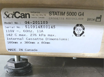 FOR PARTS SciCan STATIM 5000 STERILIZER AUTOCLAVE & TRAY CARTRIDGE FREE SHIP
