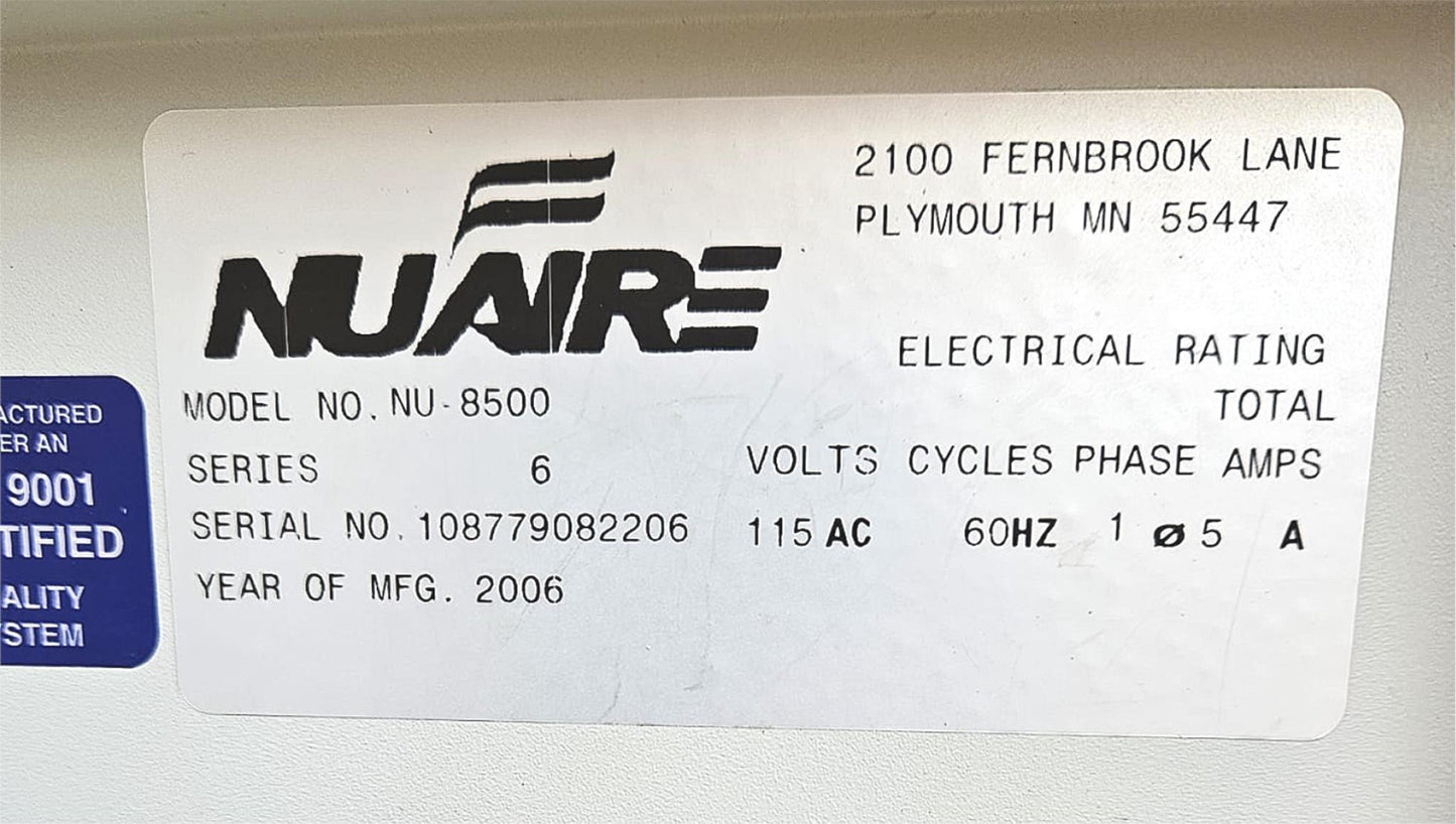 NUAIRE NU-8500 CO2 INCUBATOR 4 SHELVES 100% OPERATIONAL 90-DAY-WARRANTY FREESHIP