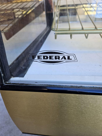 WARRANTY 31"x 48"x35" FEDERAL CURVED GLASS LIGHT BAKERY DISPLAY CABINET FREESHIP