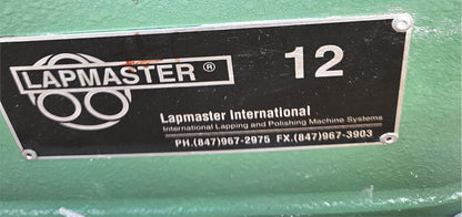 LAPMASTER 12 BENCH TOP OPEN FACE LAPPING POLISHING MACHINE WATCH VIDEO FREE SHIP