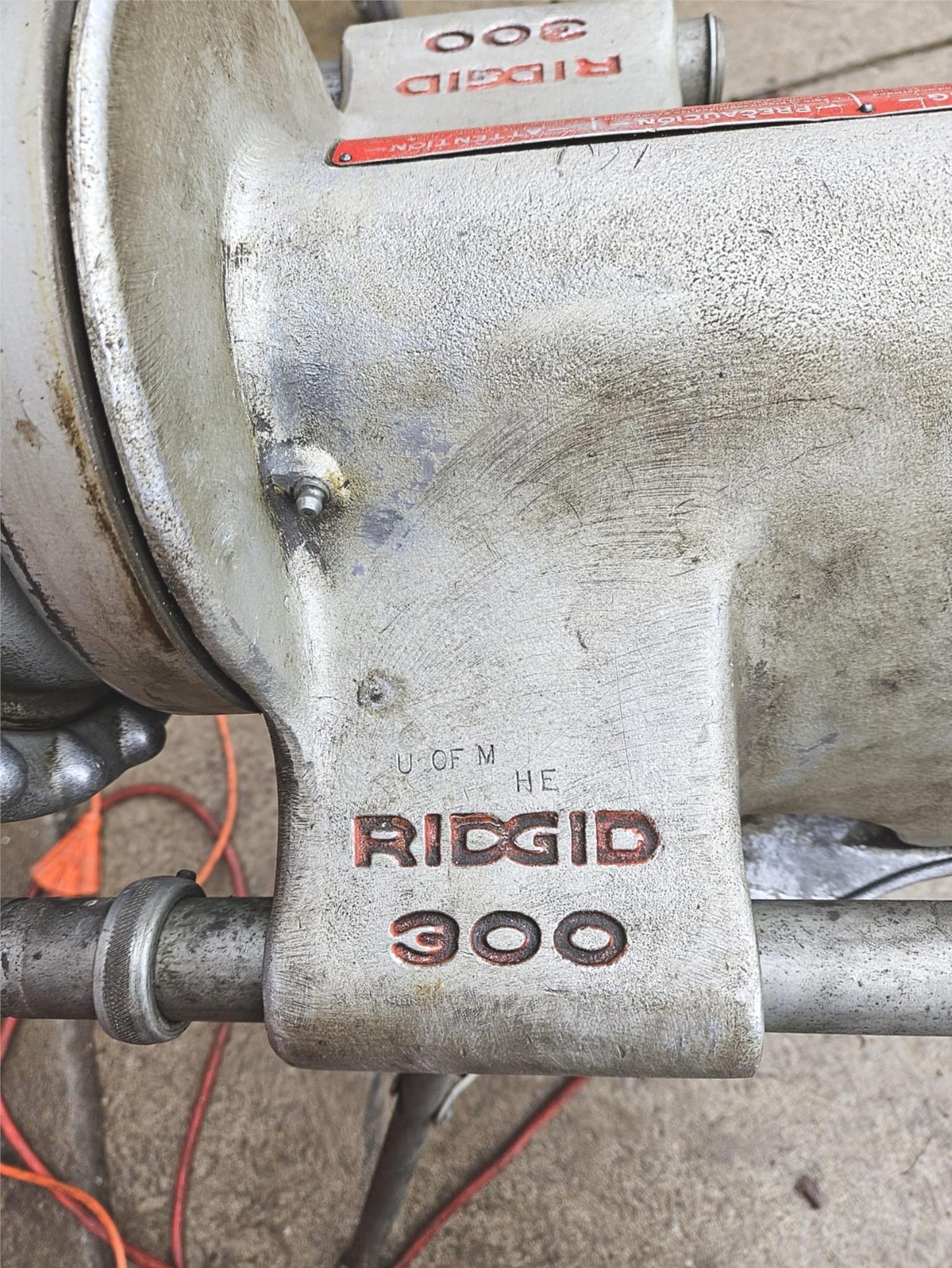RIDGID 300 PIPE THREADER w/ 3 DIES NO CUTTER WORKING FINE WATCH-VIDEO FREE-SHIP