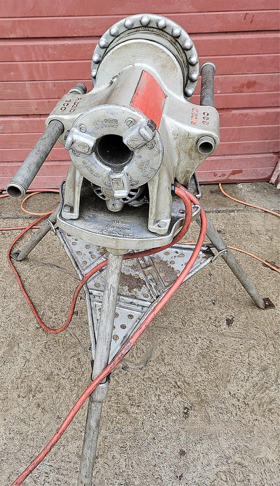 RIDGID 300 PIPE THREADER w/ 3 DIES NO CUTTER WORKING FINE WATCH-VIDEO FREE-SHIP