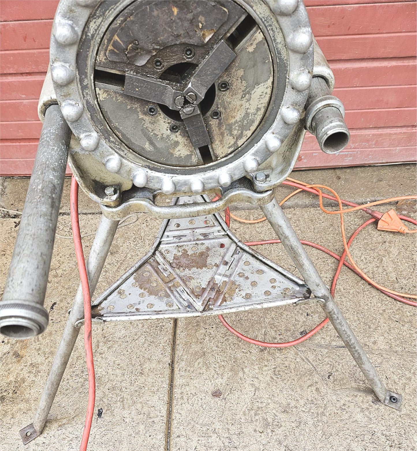 RIDGID 300 PIPE THREADER w/ 3 DIES NO CUTTER WORKING FINE WATCH-VIDEO FREE-SHIP