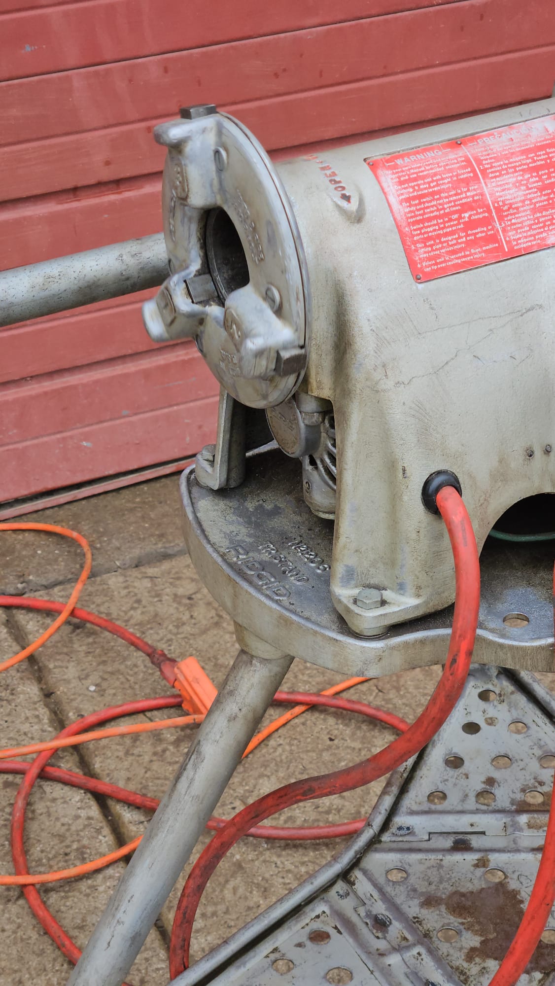 RIDGID 300 PIPE THREADER w/ 3 DIES NO CUTTER WORKING FINE WATCH-VIDEO FREE-SHIP