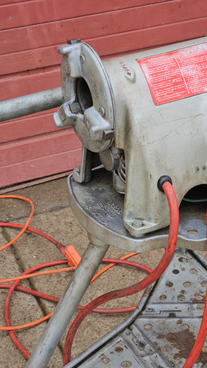 RIDGID 300 PIPE THREADER w/ 3 DIES NO CUTTER WORKING FINE WATCH-VIDEO FREE-SHIP