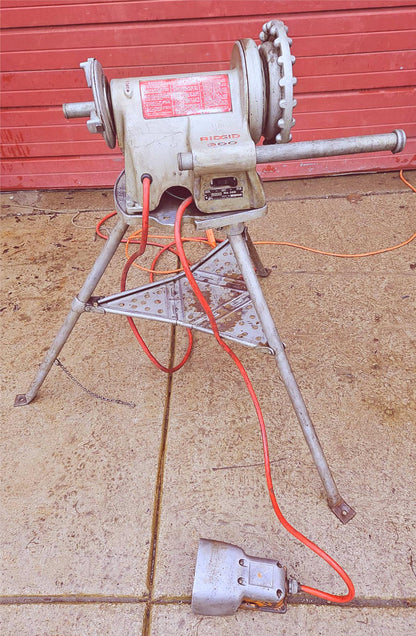 RIDGID 300 PIPE THREADER w/ 3 DIES NO CUTTER WORKING FINE WATCH-VIDEO FREE-SHIP