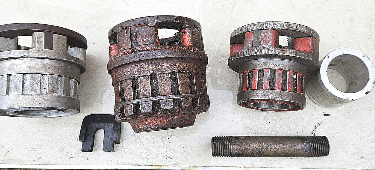 RIDGID 300 PIPE THREADER w/ 3 DIES NO CUTTER WORKING FINE WATCH-VIDEO FREE-SHIP