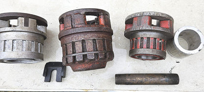 RIDGID 300 PIPE THREADER w/ 3 DIES NO CUTTER WORKING FINE WATCH-VIDEO FREE-SHIP