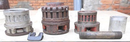 RIDGID 300 PIPE THREADER w/ 3 DIES NO CUTTER WORKING FINE WATCH-VIDEO FREE-SHIP