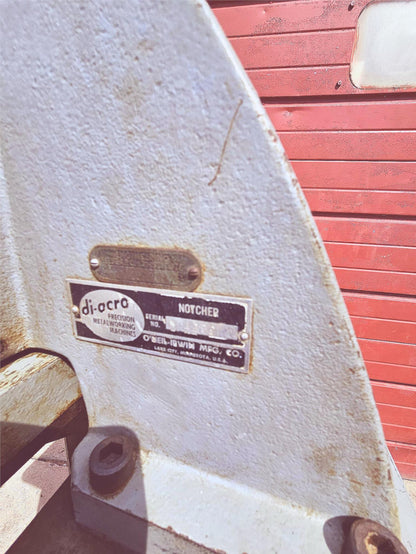 DI-ACRO® NUMBER 2 TAB NOTCHER PRESS BONUSORIGINAL BASE 90DAYWARRANTY WATCH VIDEO