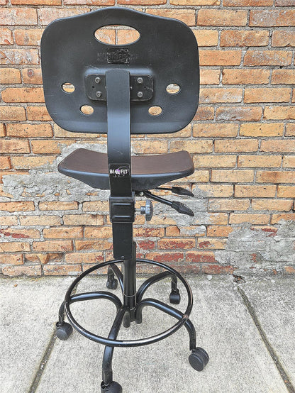 LOT of SIX BIO-FIT BLACK STOOL OFFICE MEDICAL CLINIC EXAM STOOLs WHEELS FREESHIP