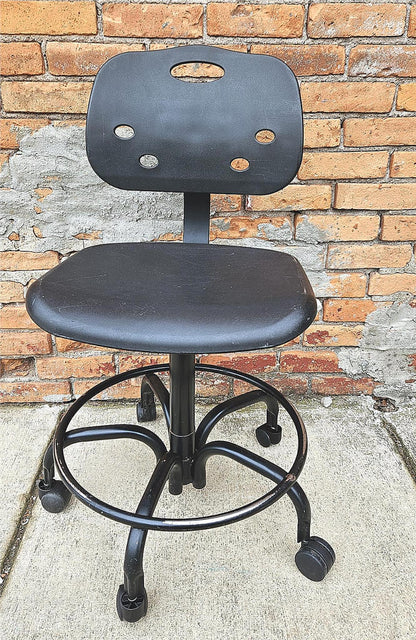 LOT of SIX BIO-FIT BLACK STOOL OFFICE MEDICAL CLINIC EXAM STOOLs WHEELS FREESHIP