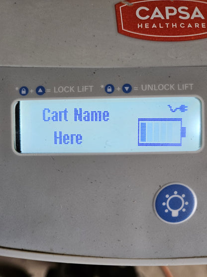 CAPSA HEALTHCARE M38e MEDICAL WORKSTATION SAFETY STORAGE 9BINPOWER LOCKABLE CART