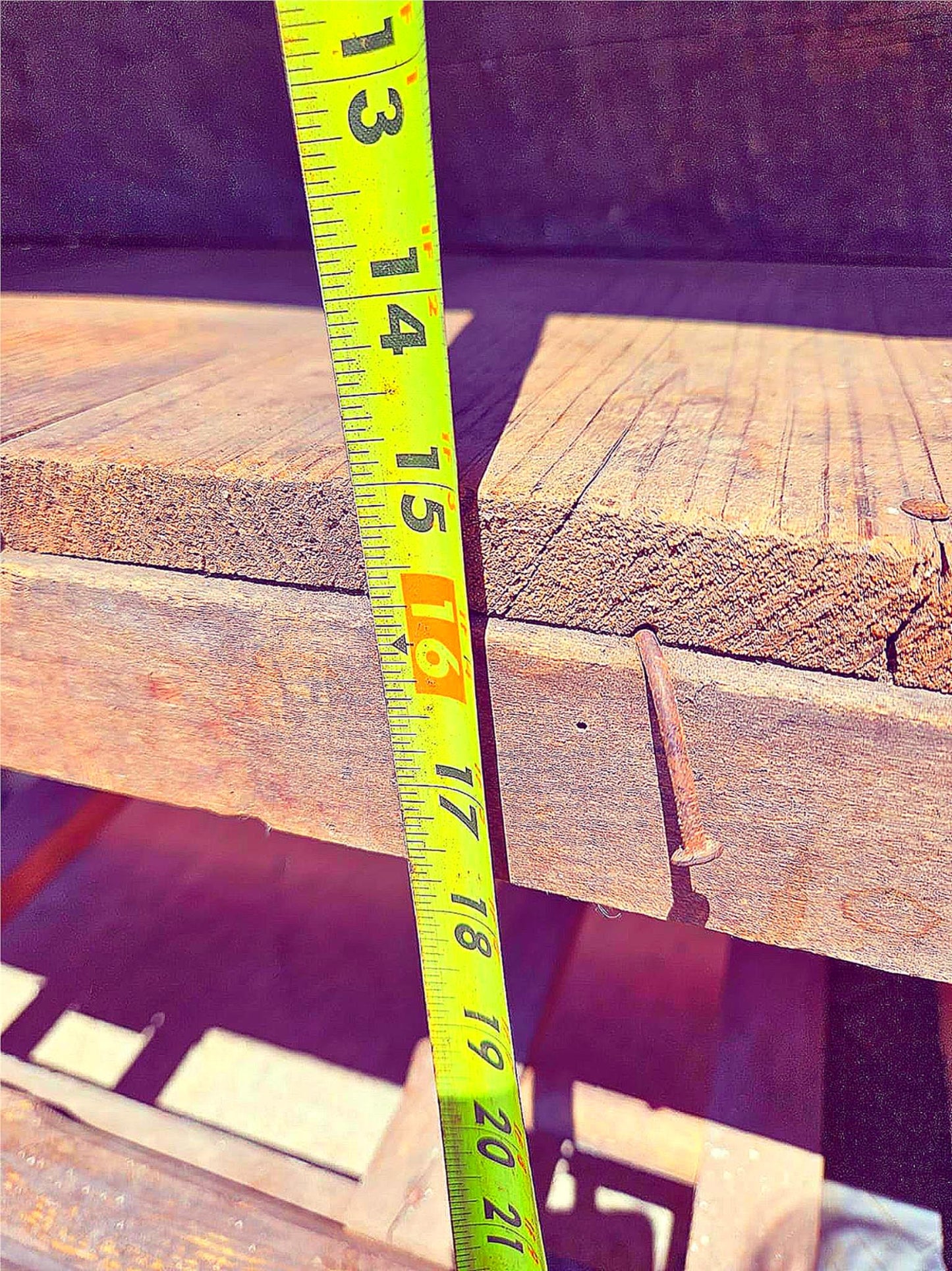 VINTAGE RUSTIC PINE CARPENTER WORKBENCH w IRON VICE CLAMP & STORAGE TRUNK TOOLS