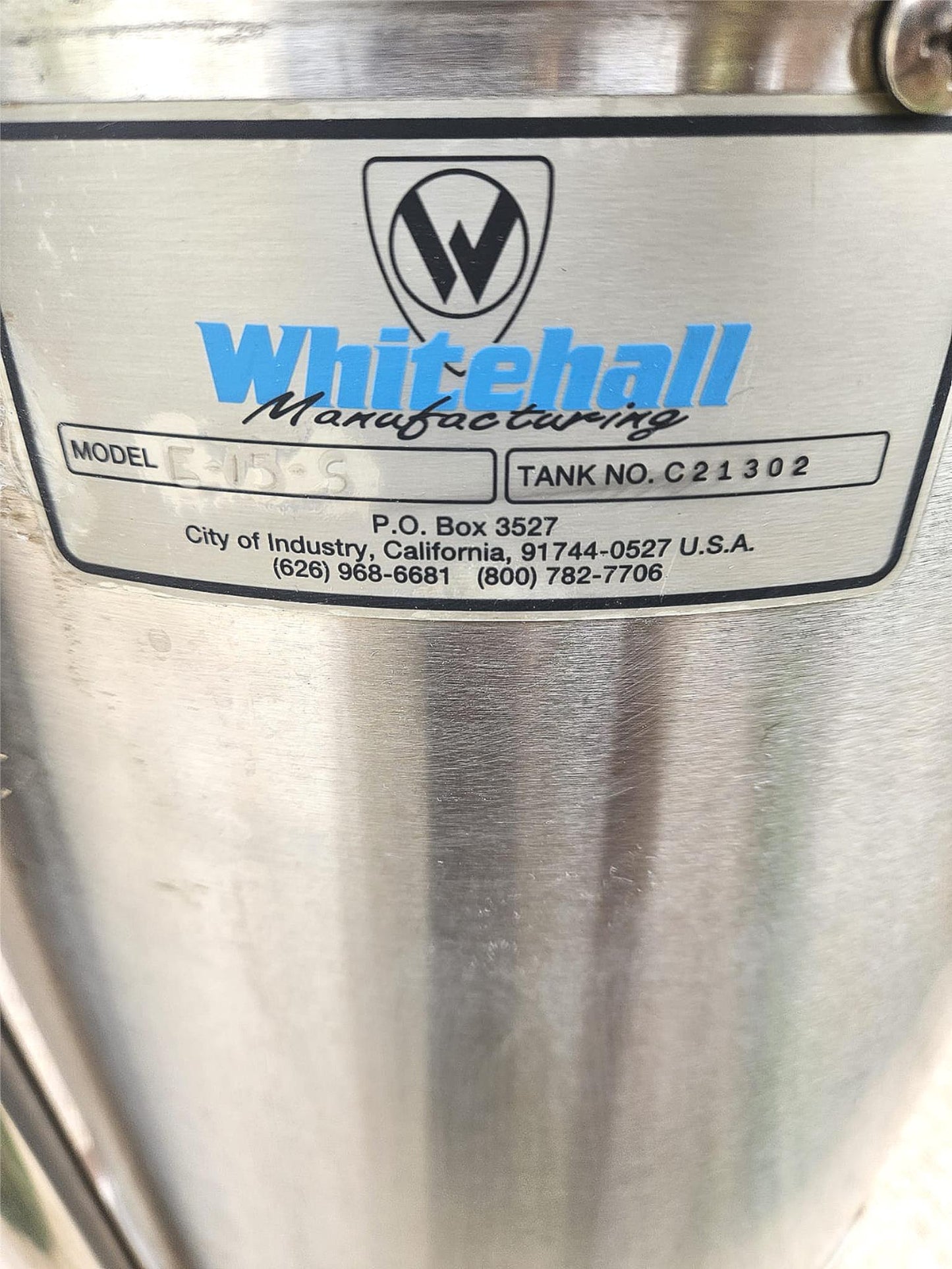 WHITEHALL E-15-S HYDROTHERAPY WHIRLPOOL 15 GALLON TUB METAL & MANUAL FREE SHIP