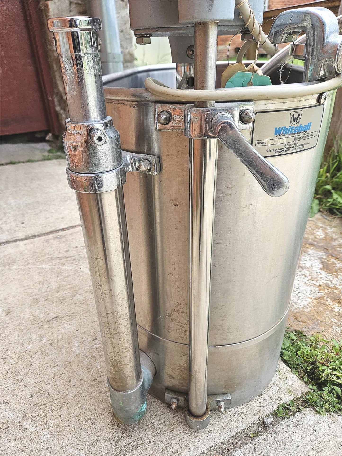 WHITEHALL E-15-S HYDROTHERAPY WHIRLPOOL 15 GALLON TUB METAL & MANUAL FREE SHIP