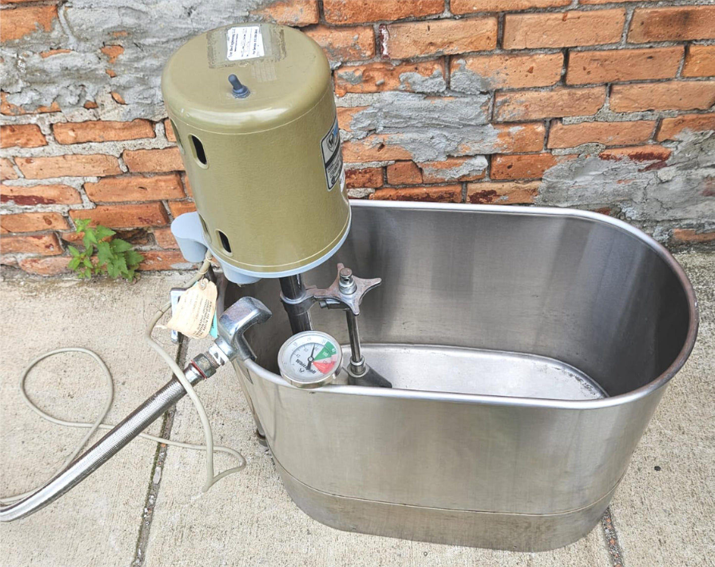 WHITEHALL E-15-S HYDROTHERAPY WHIRLPOOL 15 GALLON TUB METAL & MANUAL FREE SHIP