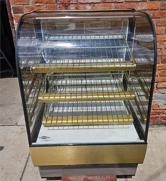 WARRANTY 31"x 48"x35" FEDERAL CURVED GLASS LIGHT BAKERY DISPLAY CABINET FREESHIP