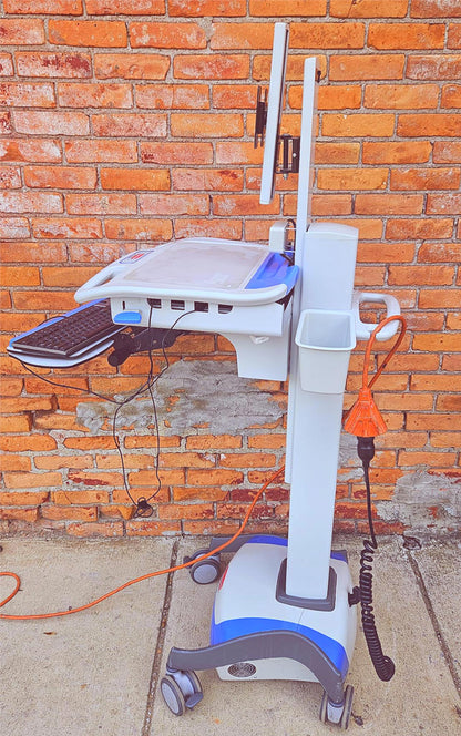 RUBBERMAID 1781127 ROLL STAND MEDICAL LAPTOP VARIABLE HEIGHT AC CART FREE SHIP