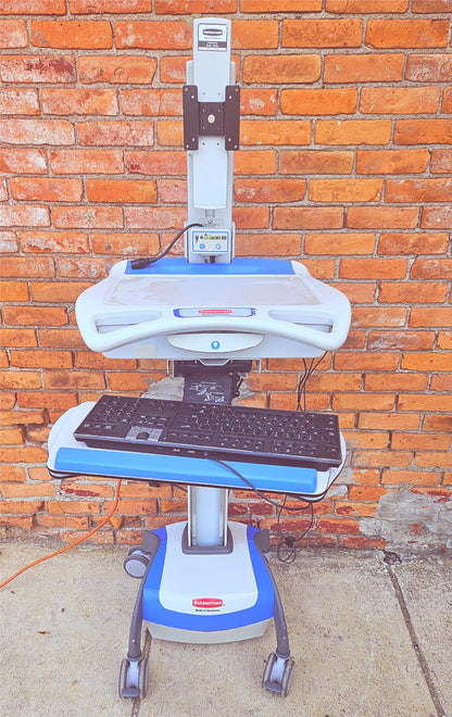 RUBBERMAID 1781127 ROLL STAND MEDICAL LAPTOP VARIABLE HEIGHT AC CART FREE SHIP