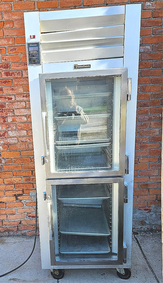 120/DAYWARRANTY TRAULSEN GHT-1-32 WUT SPLIT GLASS DOOR FREEZER 8 TRAYS  FREESHIP