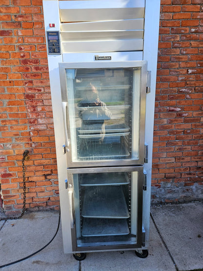 120/DAYWARRANTY TRAULSEN GHT-1-32 WUT SPLIT GLASS DOOR FREEZER 8 TRAYS  FREESHIP