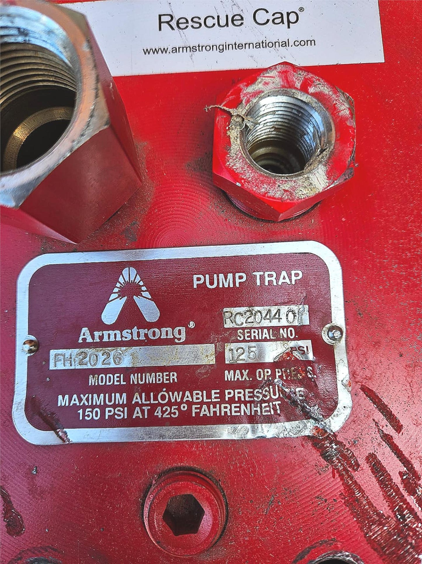 RETROFIT REPAIR ARMSTRONG FH-2026 PUMP TRAP RESCUE CAP SARCO WATSON SPENC YARWAY