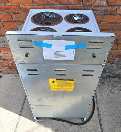 PERFECTFORTIGHTSPACE HOTPOINT 20" FREESTANDING ELECTRIC RANGE OVEN 220Volt WHITE