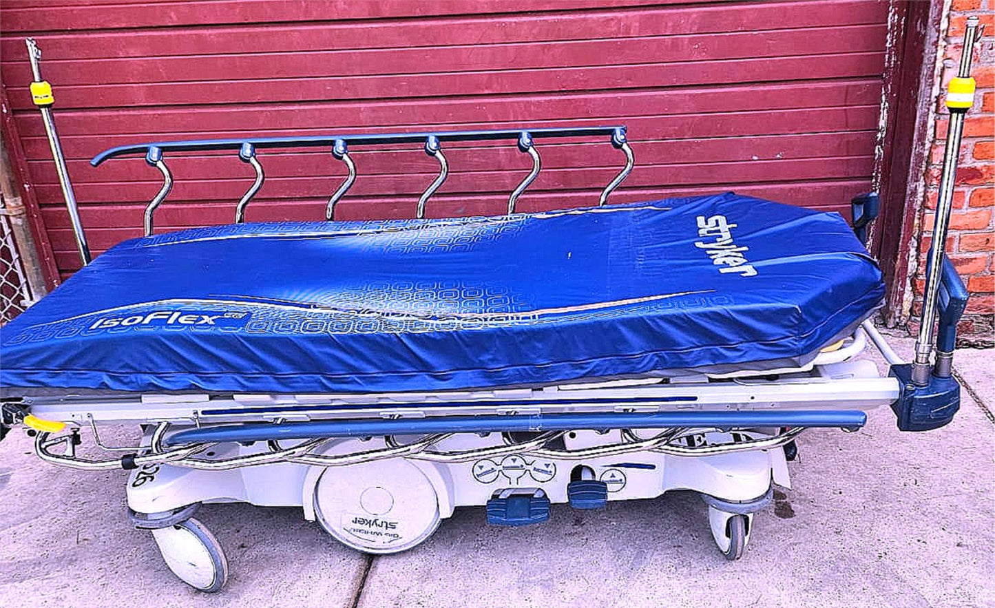 STRYKER 1015 ISOFLEX SE GEL MATTRESS BIGWHEEL HOSPITAL GURNEY STRETCHER FREESHIP